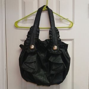 CATO Elegant Black Women's Handbag RUFFLED